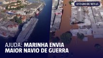 Marinha envia maior navio de guerra da América Latina para o RS