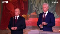 Russia, Putin partecipa alla funzione per la Pasqua ortodossa