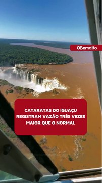Cataratas do Iguaçu registram vazão três vezes maior que o normal