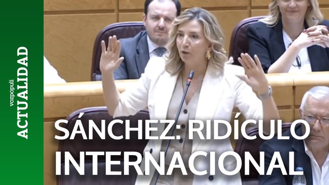 Demoledora esta senadora del PP contra Sánchez por su ridículo internacional