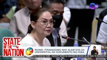 Maricel Soriano, itinangging may alam siya sa umano'y confidential na dokumento ng PDEA | SONA