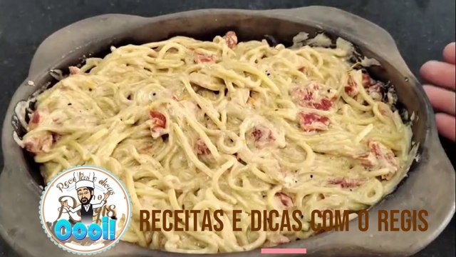 RECEITA DE MACARRÃO AO MOLHO BRANCO COM TOMATE SECO