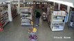 Bungling shoplifter drops knife while raiding store