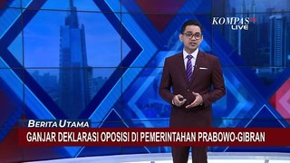 Ganjar Pranowo Deklarasi Oposisi di Pemerintahan Prabowo-Gibran