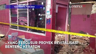 Momen Evakuasi Pekerja Tewas Saat Bongkar Rumah di Area Revitalisasi Benteng Keraton Yogyakarta