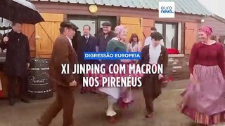 Xi e Macron despedem-se nos Pirenéus
