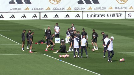 Entrenamiento del Real Madrid previo al Bayern