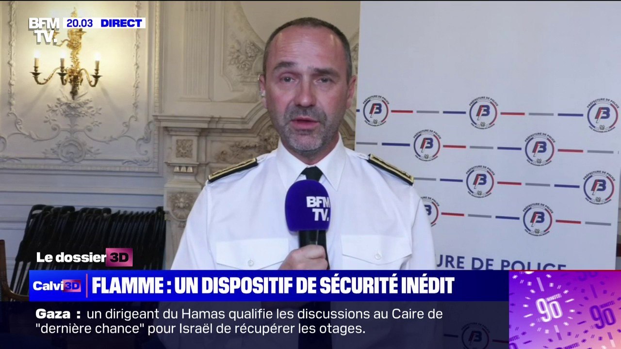 "Du jamais vu à Marseille":  Le préfet de police des Bouches-du-Rhône évoque le dispositif de sécurité mis en place pour l'arrivée de la flamme olympique dans la cité phocéenne