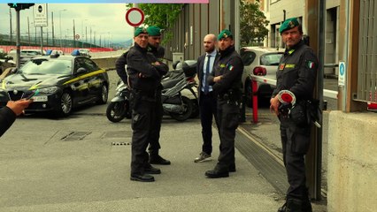 Genova, la caserma della Guardia di Finanza dove ? stato portato Toti