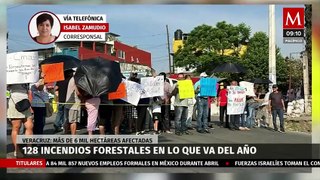Reportan 128 incendios forestales en Veracruz en lo que va del año