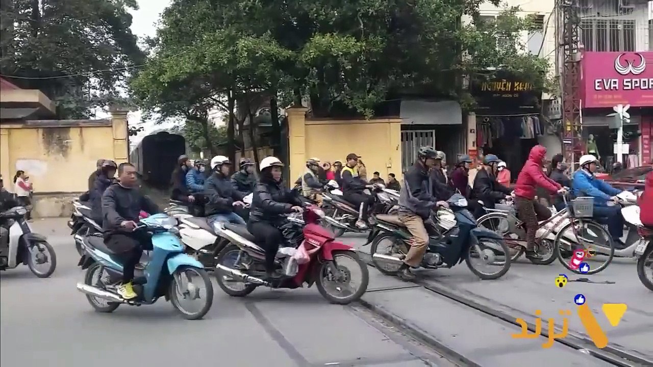 train inside city