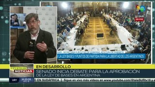 Inicia en el Senado argentino para la aprobación de la Ley de Bases