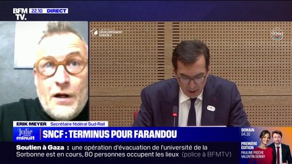 Jean-Pierre Farandou non reconduit à la SNCF: une décision "brutale", pour Erik Meyer (secrétaire fédéral Sud-Rail)
