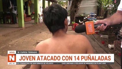 Joven atacado con 14 puñaladas