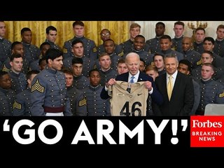 BREAKING NEWS: President Biden Presents The Commander-In-Chief's Trophy To The Army Black Knights
