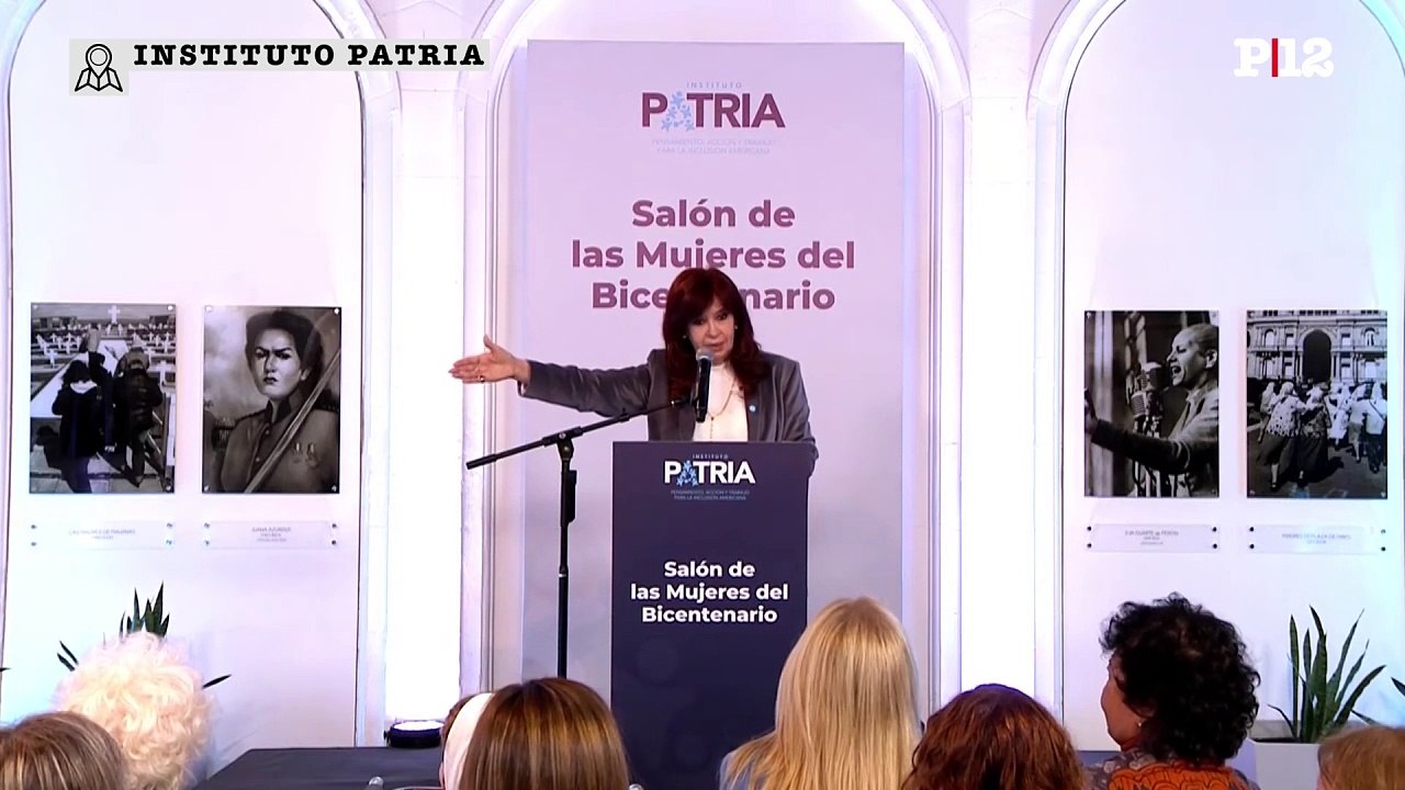 Cristina Kirchner presentó el Salón de las Mujeres del Patria: "Alguna vez volverán a la Casa Rosada"