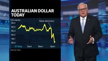 The Australian share market went up and the Aussie dollar fell after the RBA announced its rates decision