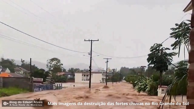 Mais imagens da destruição das fortes chuvas no Rio Grande do Sul