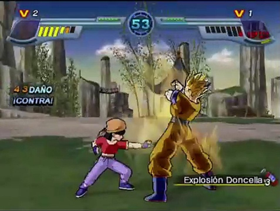 Dragon Ball Z: Infinite World PS2 - Gohan SS2 VS Pan #dragonballgame #dbgt RJ ANDA