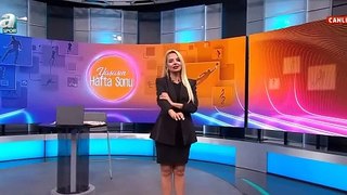 Deniz Satar Turkish TV Presenter Sexy Legs And Heels 28/04/2024