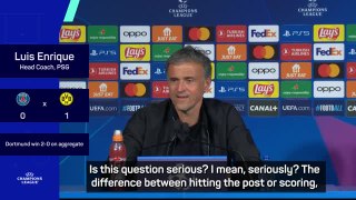 Enrique defiant when asked if PSG missed chances show a lack of character