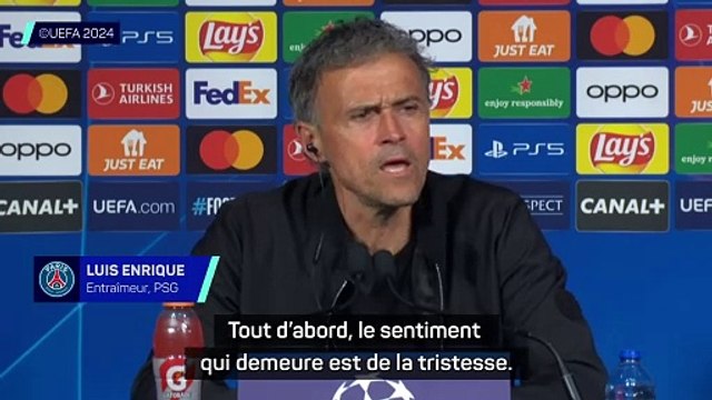 Luis Enrique : Le sentiment qui demeure est de la tristesse