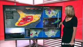 Severe storm threat shifts to the Southeast