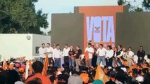 Acompañado del candidato presidencial de MC Pablo Lemus promete obras para Tlajomulco