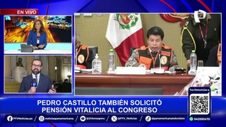 Pedro Castillo también quiere recibir una pensión vitalicia a pesar de acusación constitucional