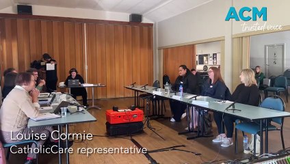 Public hearing in Eugowra regarding insurer woes for flood victims held on May 8, 2024.