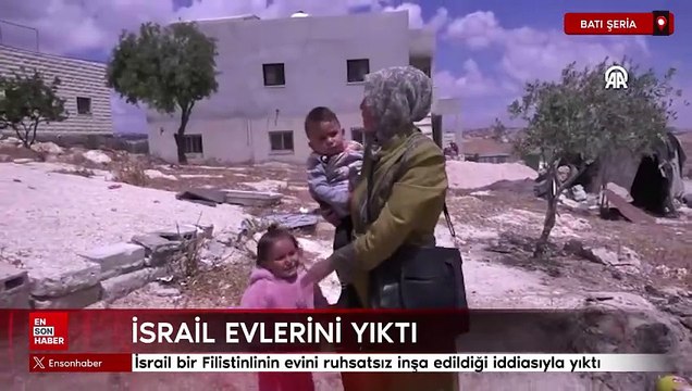 İsrail bir Filistinlinin evini ruhsatsız inşa edildiği iddiasıyla yıktı