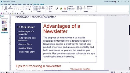 Microsoft Publisher Section 75 Hyphenation Option