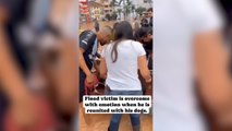 Emotional video of man reuniting with dogs after flood in Brazil
