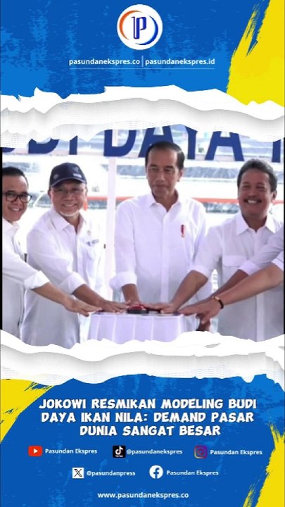 Jokowi Resmikan Modeling Budi Daya Ikan Nila: Demand Pasar Dunia Sangat Besar