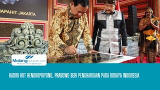 Hadiri HUT Hendropriyono, Prabowo Beri Penghargaan pada Budaya Indonesia