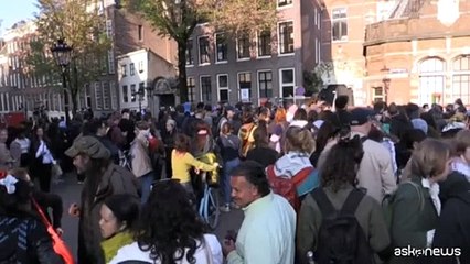 Amsterdam, protesta filo-Palestina: occupato un edificio del campus