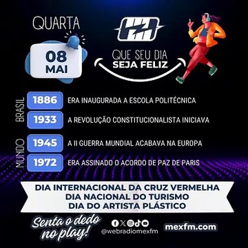 Bom dia (08/Mai/2024) #webradiomexfm #goodvibes #mexfm #mexnews #bomdia #quartafeirou