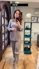Dazzle in our Elen Metallic shirt Style Co-ord Set Available in different Colors.