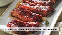 Costillar asado con salsa barbacoa