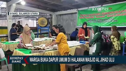 Jemaah Masjid Al Jihad Ulu Siau Buka Dapur Umum untuk Bantu Pengungsi Gunung Ruang!