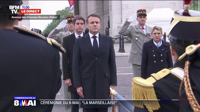 Commémorations du 8-Mai: les honneurs militaires au président de la République