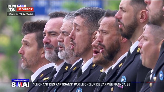 Commémorations du 8-Mai: Le chant des partisans entonné par le chœur de l'armée française