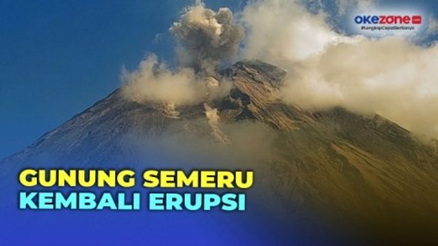 Disertai Guguran Material Vulkanik, Gunung Semeru Kembali Erupsi dengan Tinggi Kolom Asap Mencapai 1.000 Meter