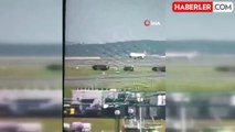 İstanbul Havalimanı'nda Kargo Uçağı Gövde Üzeri İniş Yaptı