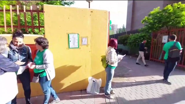 Piquetes informativos de la huelga de profesores de la Comunidad de Madrid