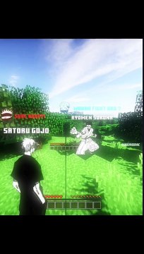 Gojo Vs Sukuna In Minecraft #edits #anime #jujutsukaisen #shorts #aemy