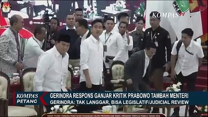 Ganjar Kritik Prabowo Tambah Menteri, Gerindra: Tak Langgar, Bisa Legislative/Judicial Review