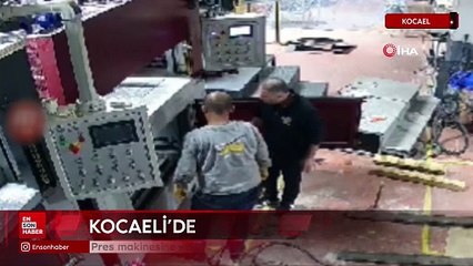 Kocaeli'de pres makinesine sıkışan fabrika sahibi