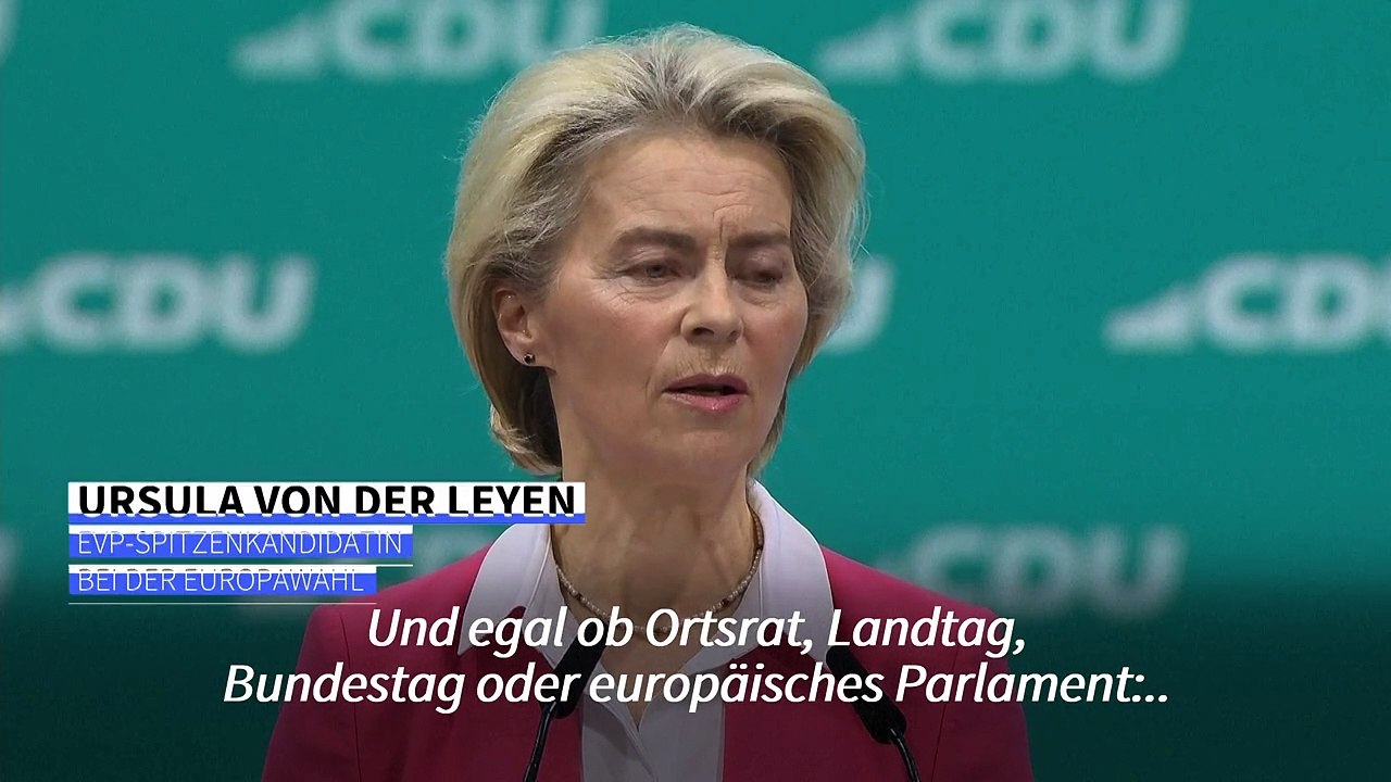 Von der Leyen: 'All diejenigen schützen, die sich für Demokratie einsetzen'