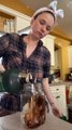 Woman Drops Glass Jar While Pouring Coffee in It